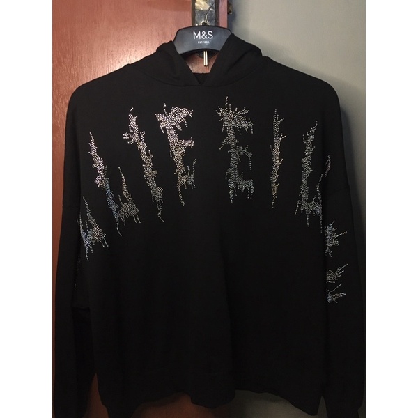 Billie Eilish X Bershka Oversize Crystal Hoodie