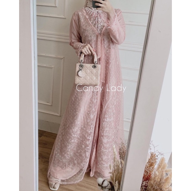 baju gamis wanita dress muslim terbaru Gamis Ozias Busui rompi motif terbaru aksen bordir Gamis fo b