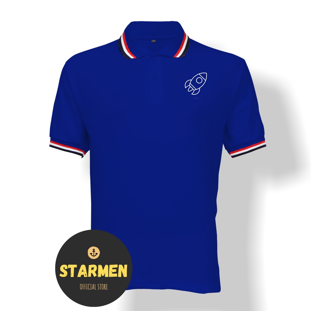 Kaos Polo Shirt Pria Kerah Logo ROCKET