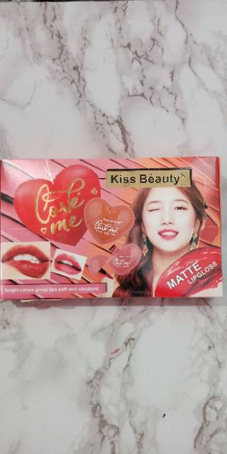 PROMO BESAR H/PERBOX]LIPP GLOSS KISS BEAUTY LOVE ME BENTUK HATI NO.7870/70080-03