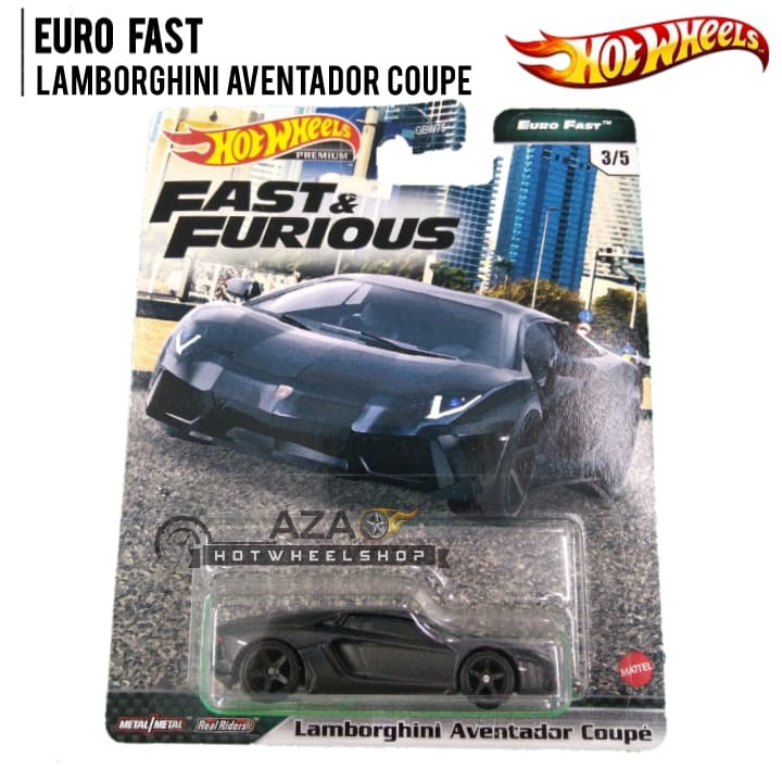 Hot Wheels Fast and Furious Euro Fast Lamborghini Aventador Coupe FNF Premium HW Hotwheels mainan