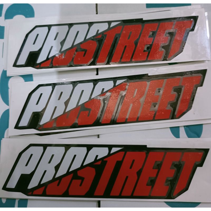 STICKER/STIKER PROSTREET PUTIH MERAH CUTTING