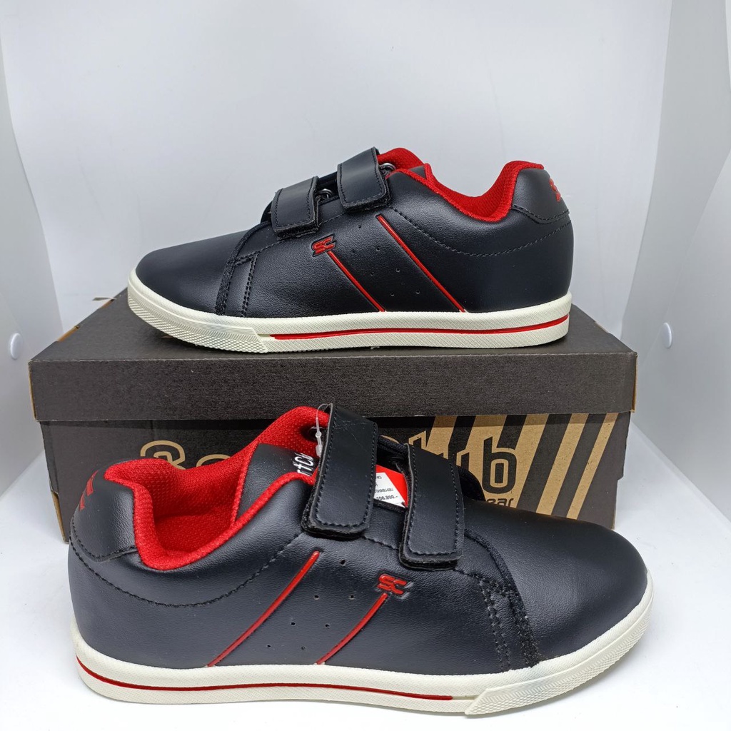 SPORT CLUB STAIN HITAM ABU ABU KREK/SEPATU SEKOLAH/SEPATU VELCRO/SEPATU FASHION/SEPATU ANAK TK SD SMP SMA/SEPATU TERBARU/SEPATU MURAH/SEPATU FORMAL