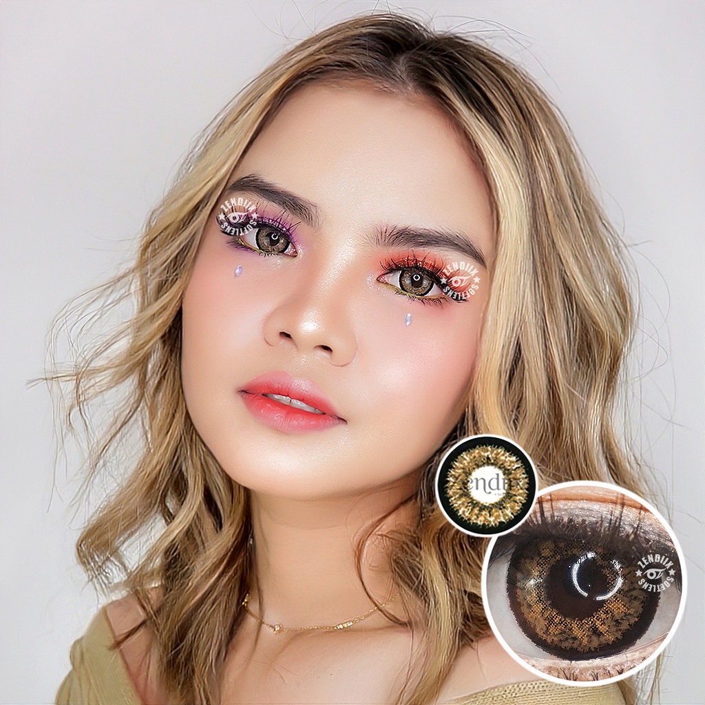 Softlens MAKI Warna BROWN 14.5mm Normal Beda Minus