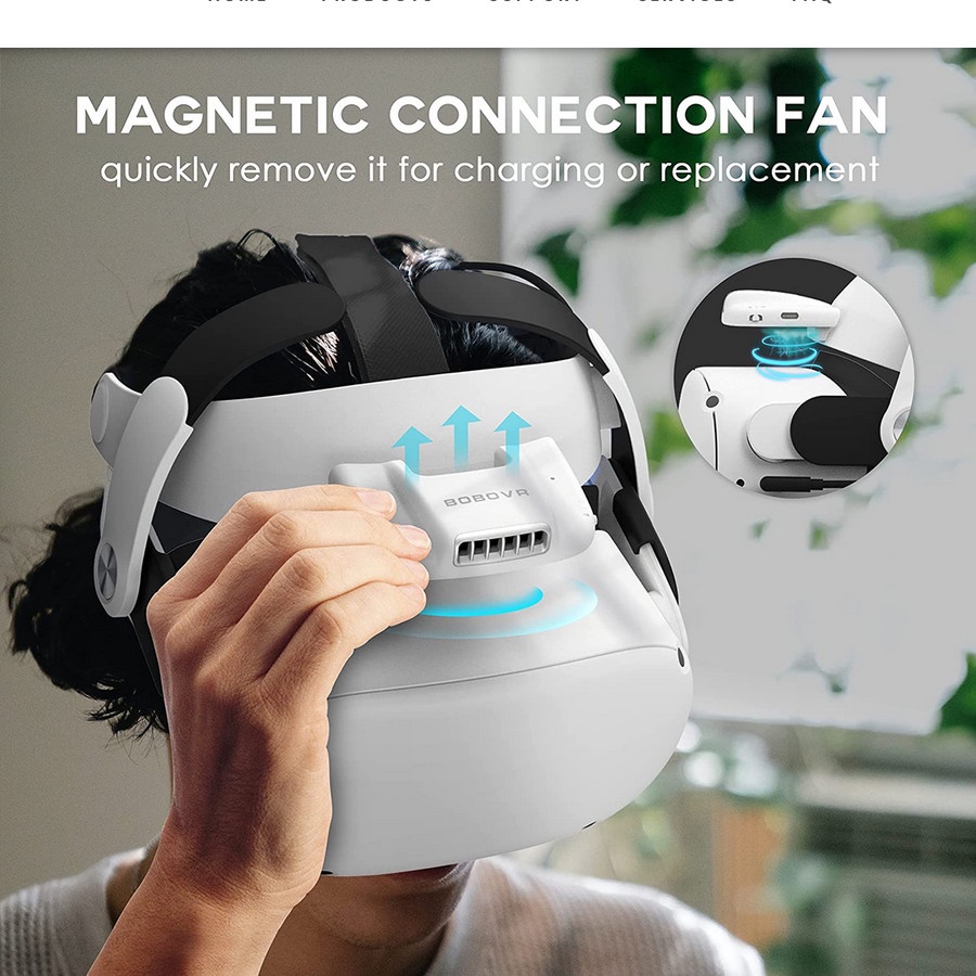 BOBOVR F2 Fitness Facial Interface Fan With Magnet for Oculus Quest 2