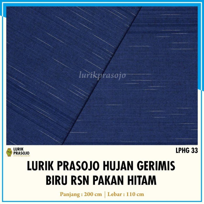 

BISA COD Lurik Prasojo Hujan Gerimis Biru RSN Pakan Hitam