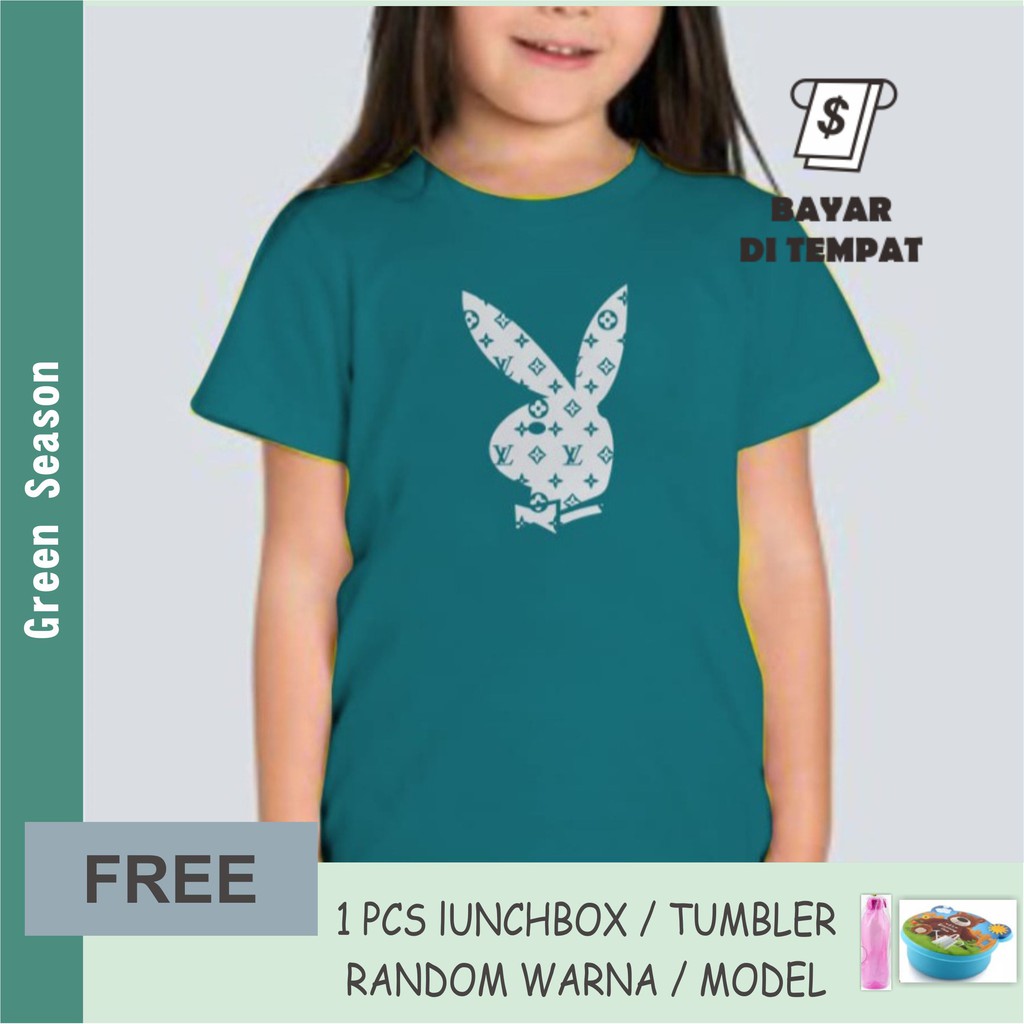 Baju Kaos Anak Karakter LV Playboy 100% Soft Katun Combed 30s Fashion Anak 1 Sampai 10 Tahun