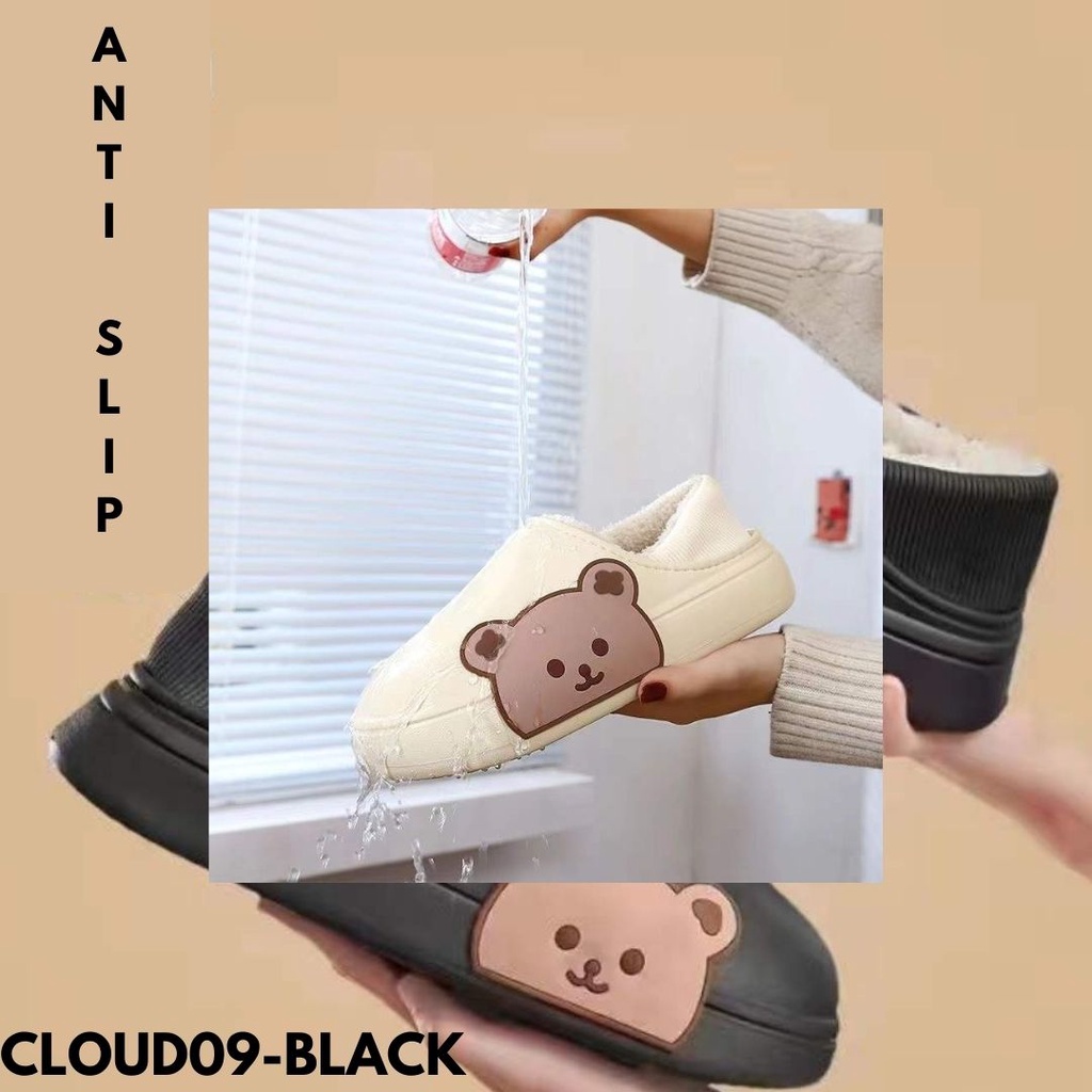 SANDAL BAIM INSOLE BULU-BULU MODEL TERBARU BAHAN RUBBER KOMBI BULU-BULU IMPORT CLOUD09