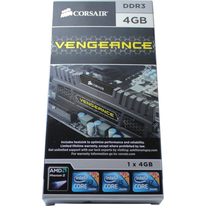 RAM Corsair DDR3 Vengeance Black PC12800 8GB  CMZ8GX3M1A1600C9