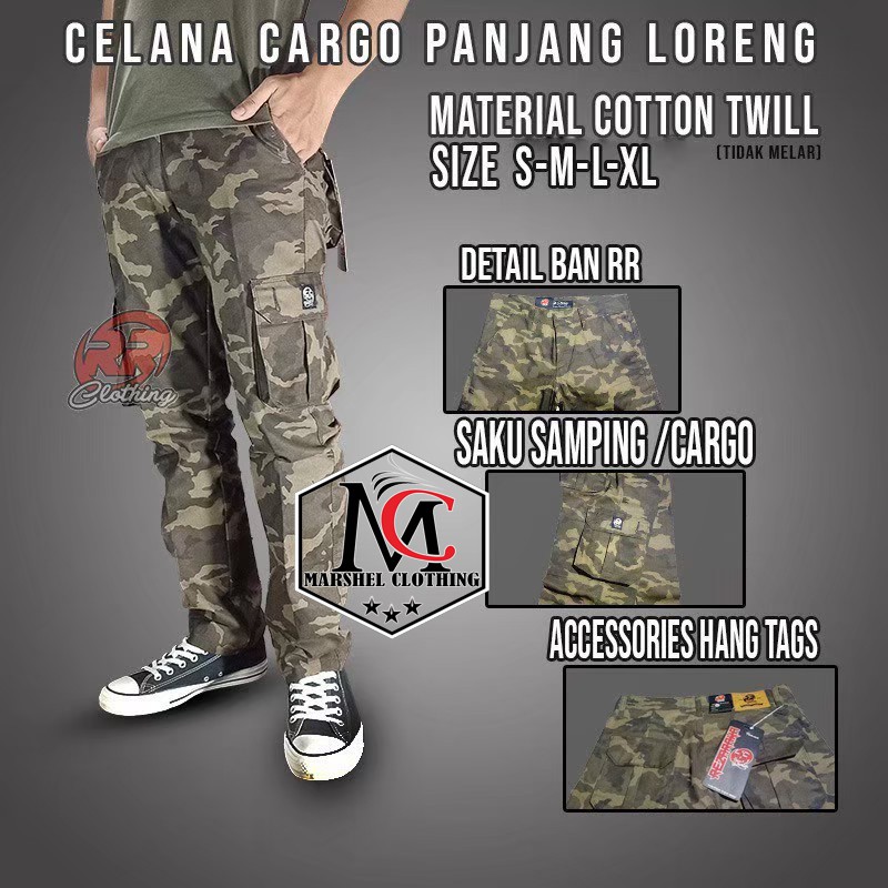 RCL - CELANA CARGO PANJANG PRIA Army Loreng Ufc Venum Mma Pantai Gym. bdg hitam mnxd CELANA CARGO HITS COD