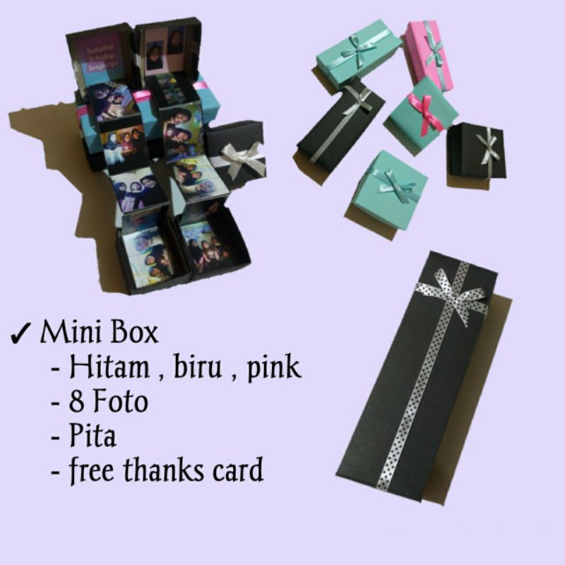 

GIFTBOX FOTO MINI COD / FEMOBOX MINI/ KADO UNIK / KADO BOX / HADIAH / KADO ULANG TAHUN / ANNIVERSARY