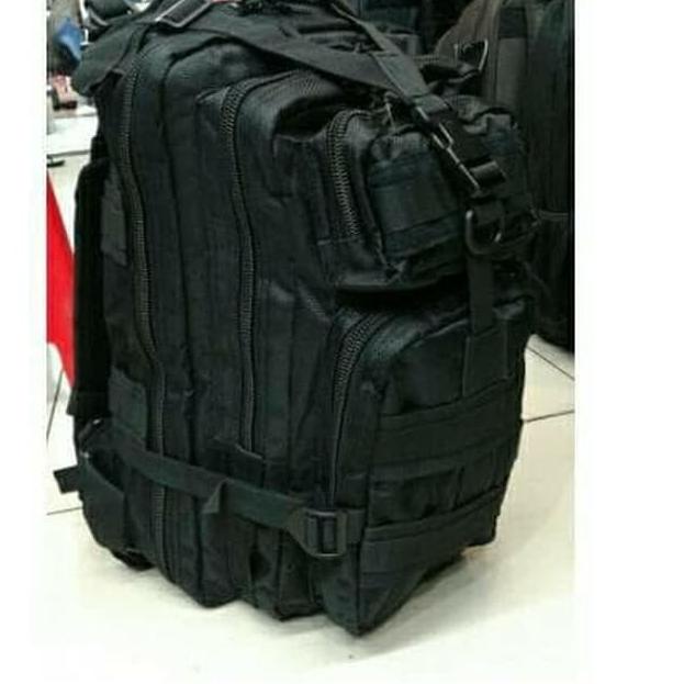 Promo Murah Tas Ransel Army Libanon 3P Hitam / Tas Tactical Militer Polisi Brimob