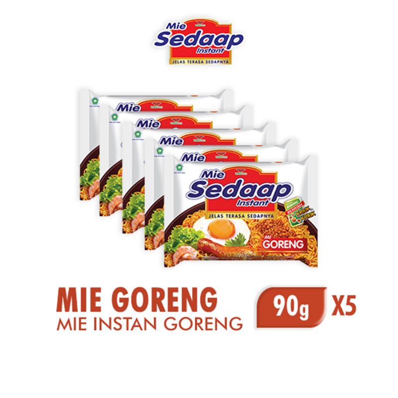 

Mie Goreng Sedaap 90gr untuk 5pak