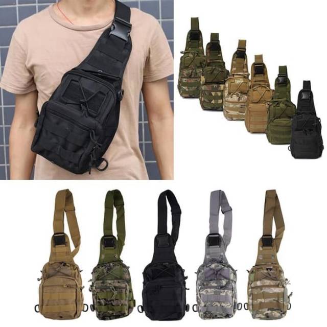 Tas Selempang Tactical Army Waist Tote Bag