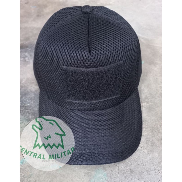 Topi Hitam Jaring - Topi Polos Hitam