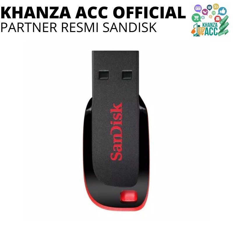 KHANZAACC Flashdisk SanDisk Cruzer Blade 32GB CZ50 USB Flash Drive