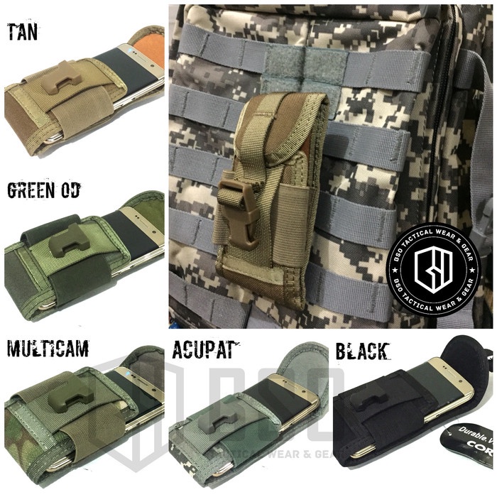 MAINAN & HOBI AKSESORIS AIRSOFT GUN MOBILE POUCH TACTICAL MOLLE MINI POUCH CORDURA IMPORT