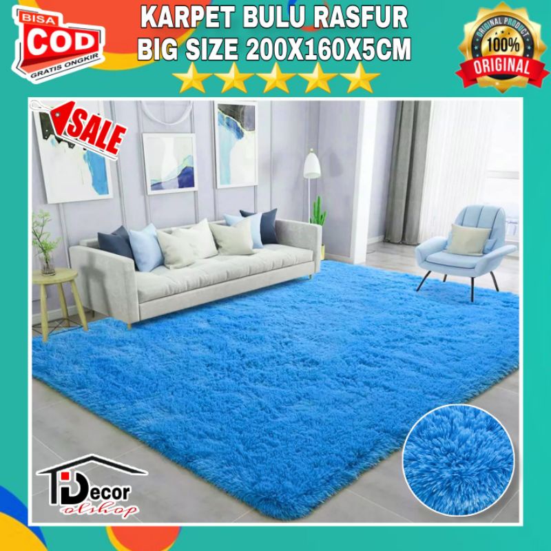 Karpet bulu ukuran besar 200x160x5cm