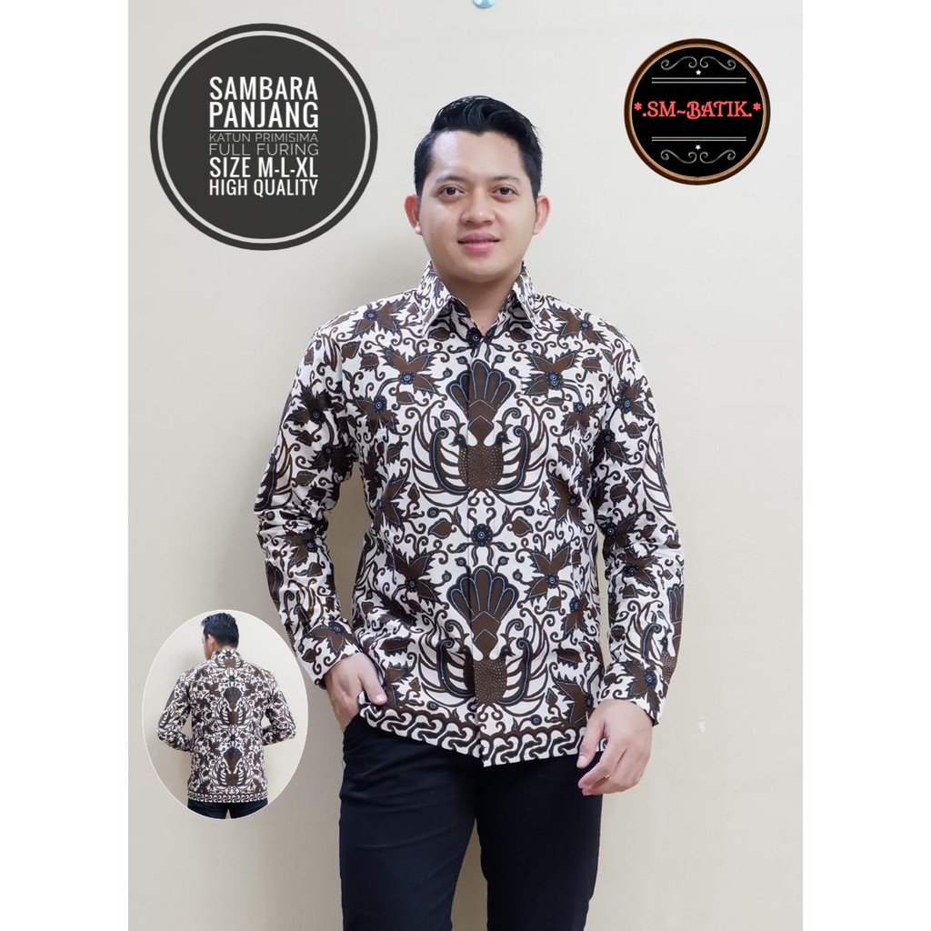 SAMBARA SM BATIKSOLOAMANAH KEMEJA BAJU BATIK PRIA SOLO LENGAN PANJANG PENDEK LAPIS FURING ATASAN BATIK PREMIUM MODERN KATUN HALUS WISAKA KUNING SUKET SEGORO PEKSI KUNING NARAYA IJO PEKSI WIBOWO LESMANA HITAM PARANG TRUNTUM COKLAT PANJI LESMONO ADIWANGSA