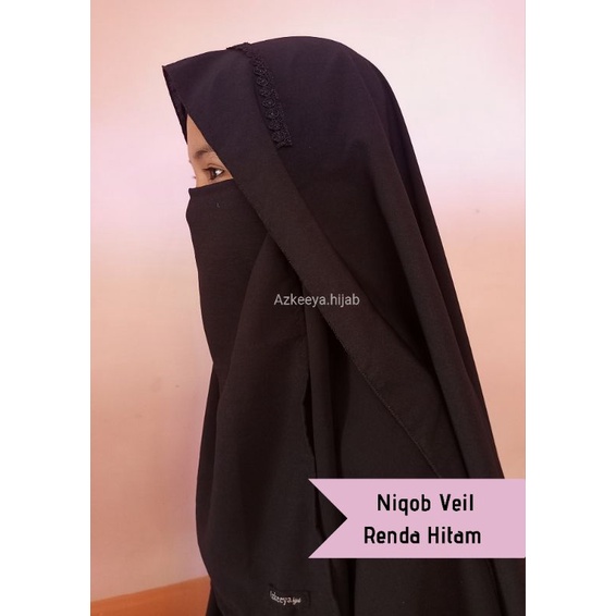 Niqob Veil Renda/Giper Hitam
