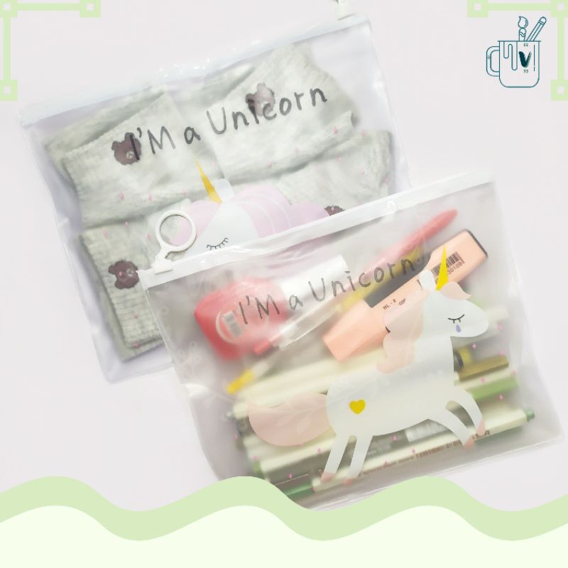 

Tempat Pensil | Kotak Pensil | Pencil Case | Organizer Bag Unicorn - Transparan