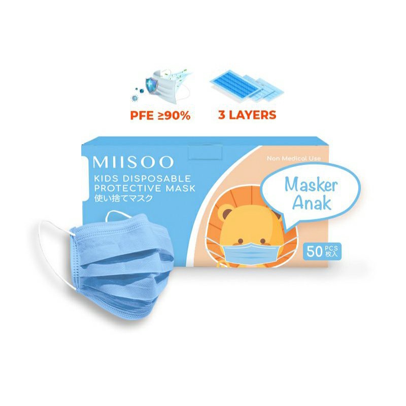 miisoo/masker anak miisoo isi 50/masker miisoo/masker miisoo anak 50/masker anak