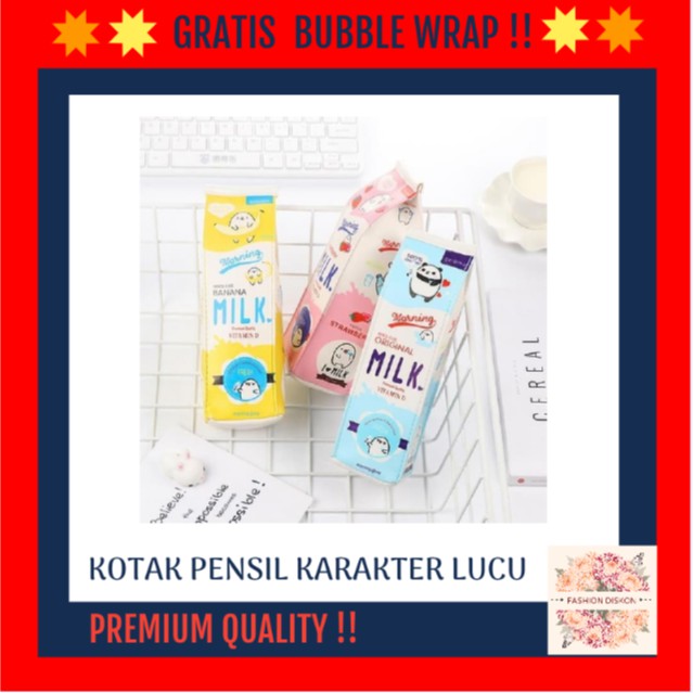 

KOTAK TEMPAT CASE PENSIL PULPEN UNIK LUCU BENTUK SUSU MILK BOX