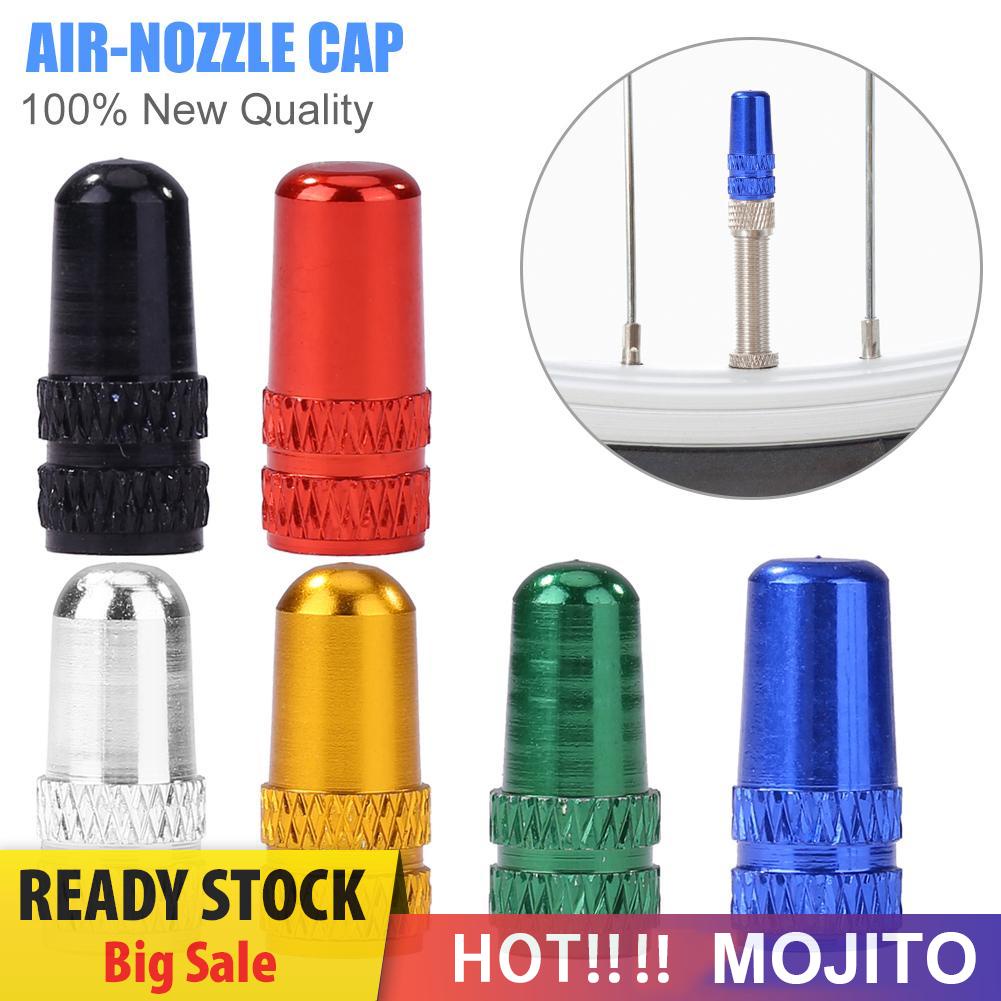 MOJITO Aluminum Alloy MTB Bicycle Tire Gas Nozzle Valve Caps Cycling Dust Cover