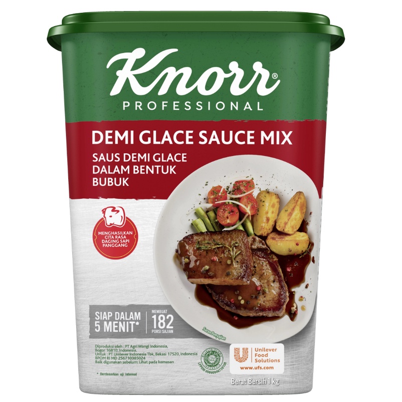 

Knorr Demi Glace Sauce 1kg Saus Demiglace Mix dalam Bentuk Bubuk