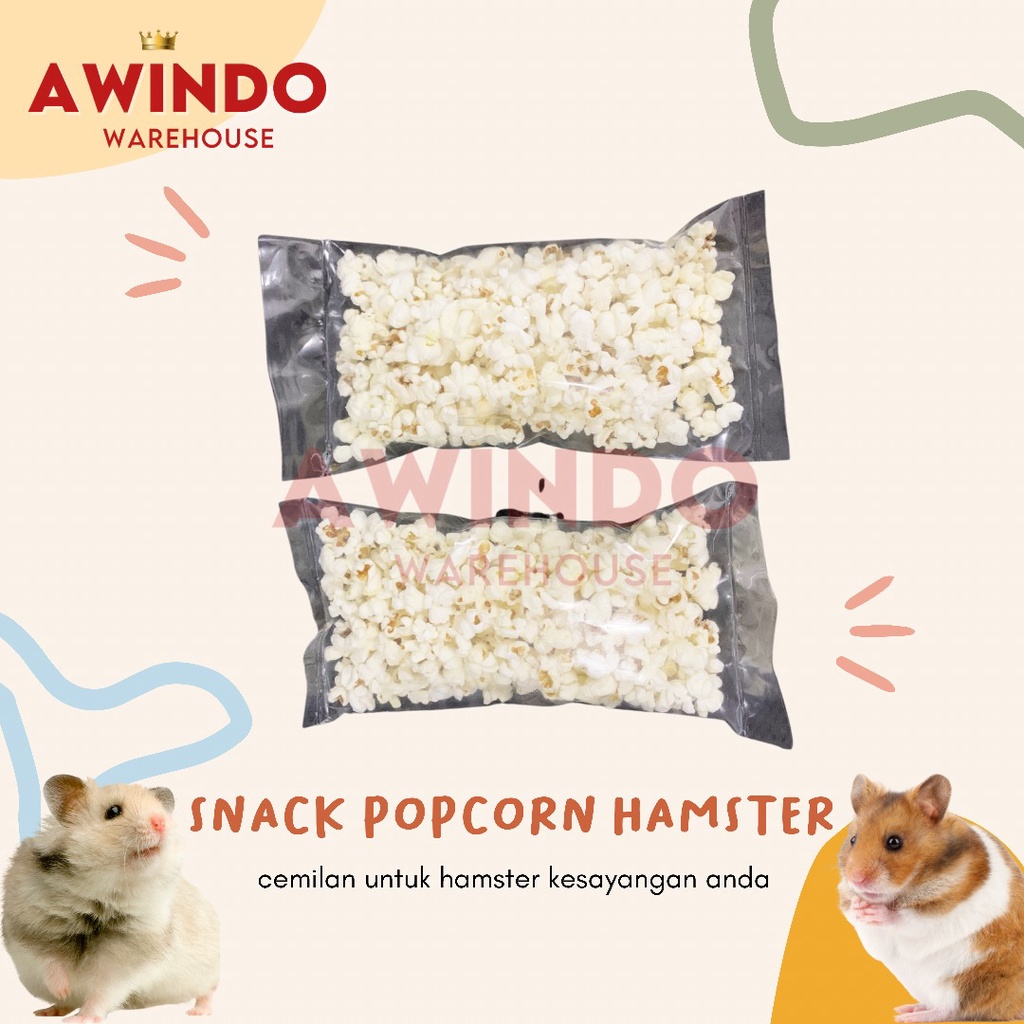 SNACK POPCORN HAMSTER - Makanan Cemilan Sehat Snack Hamster Pop Corn