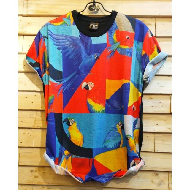 Baju Kaos Printing 3D Bangkok Thailand Bird Burung Fullprint Full Print Spoon Import Impor Distro