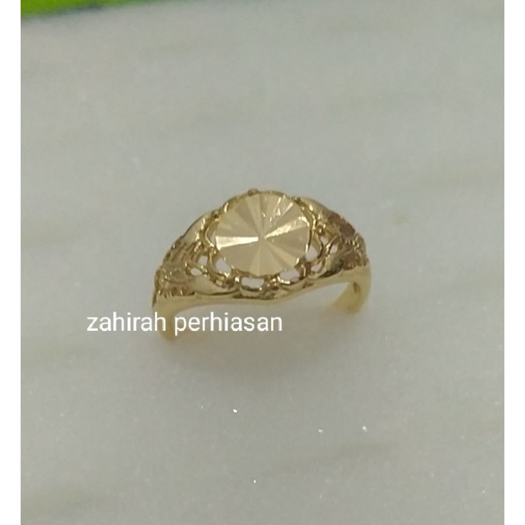 CINCIN WANITA MOTIF EMAS 24K ANTI KARAT ANTI LUNTUR 009