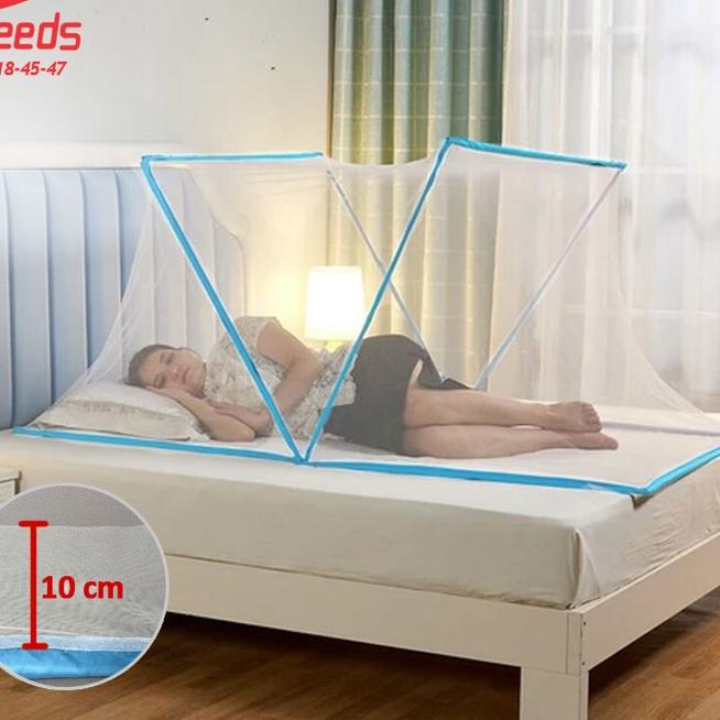 SPEEDS Kelambu Lipat Kelambu Tudung Kotak Jumbo Portabel Kelambu Bayi, Anak Dewasa Anti Nyamuk Simpl