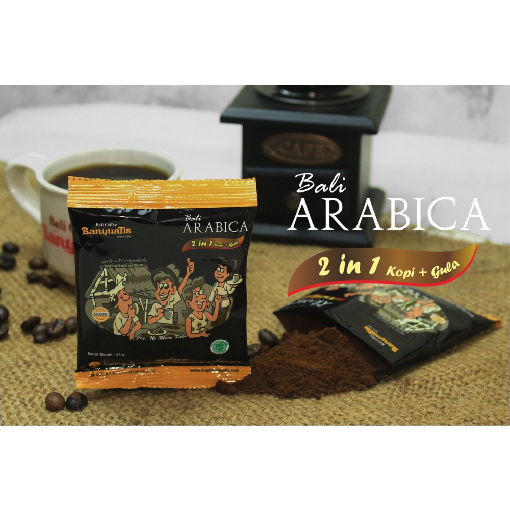 BALICIHUI Kopi Banyuatis Kopi Bali Arabika 2 in 1 (Kopi + Gula) Kopi Banyuatis 2 in 1 Arabica 1 SACHET