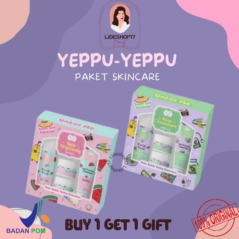 (READY - ORIGINAL) YEPPU-YEPPU BY KIYOWO SKINCARE TRAVEL SIZE PACKAGE BPOM / YEPPU YEPPU TRAVEL SIZE SKINCARE YEPPU YEPPU