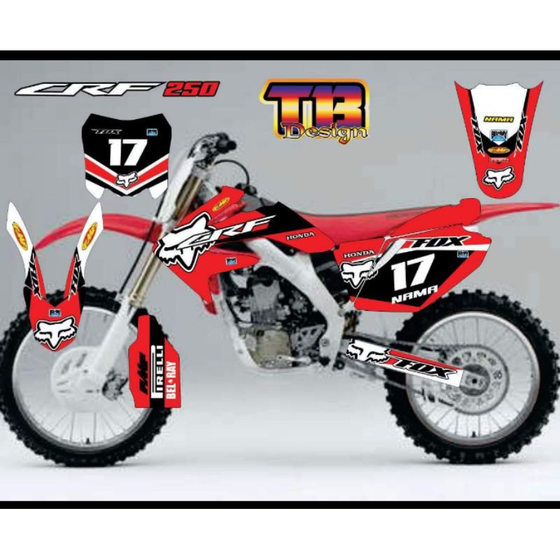 decal CRF 250 / stiker motor CRF / stiping CRF 250