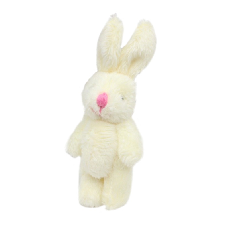 Mary 6cm Mini Lembut Mewah Bunny Joint Kelinci Untuk Hiasan Boneka Untuk Rumah Plush Mini Mainan Boneka Kelinci Untuk Boneka Bunny F