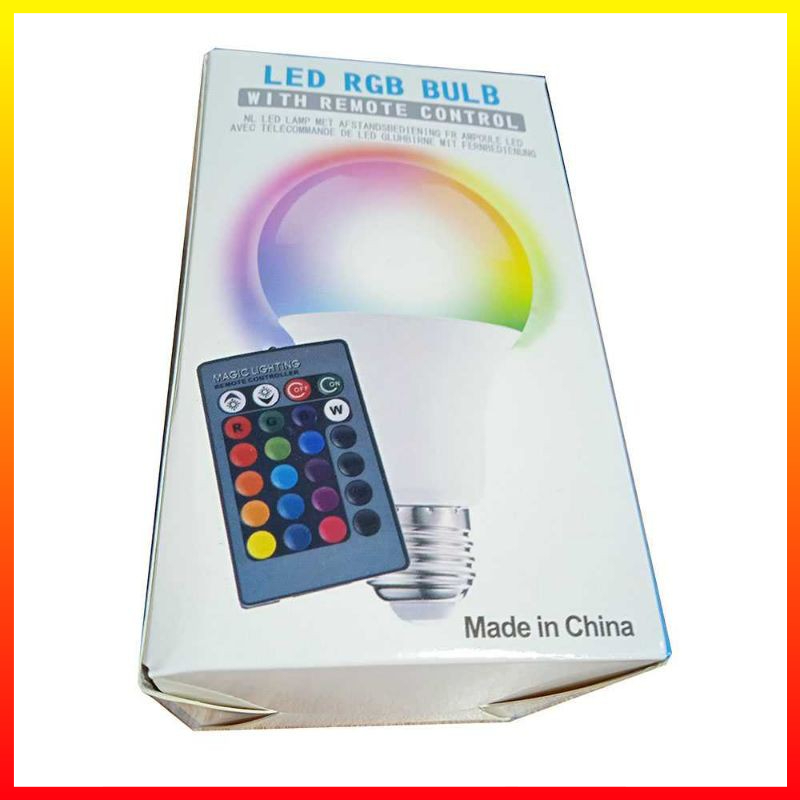 Lampu Unik Bohlam LED RGB 16 Warna dengan Remote Control E27 10W TaffLED - 7RLL1QWH