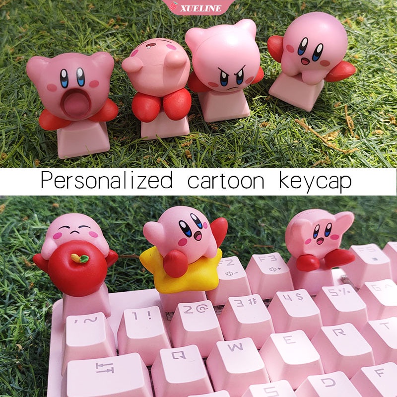 Keycaps Keyboard Mekanikal PBT Axis Cherry MX Custom DIY Untuk Nintendo Kirby