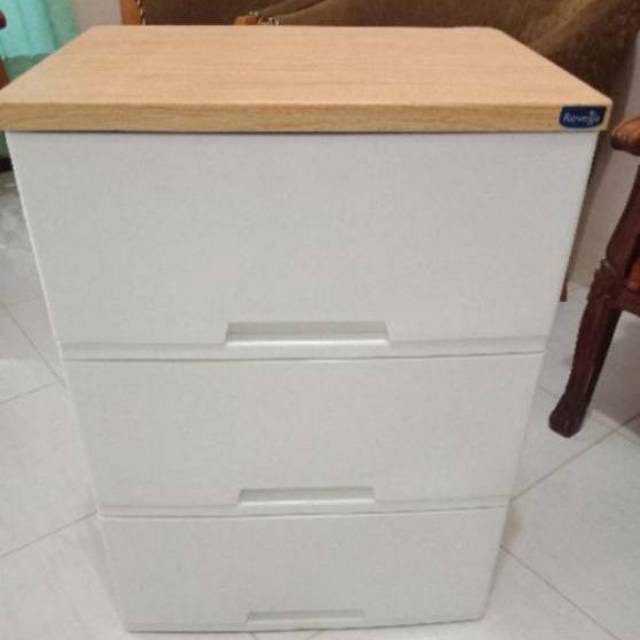 Lemari Plastik Laci 3 Susun Putih Polos Kabinet Rovega Lemari Plastik Laci 3 Susun Putih Polos Kabinet Rovega