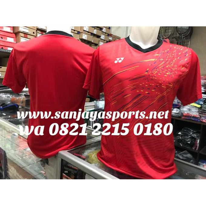 Baju Yonex Impor 266 Merah Kevin Gideon