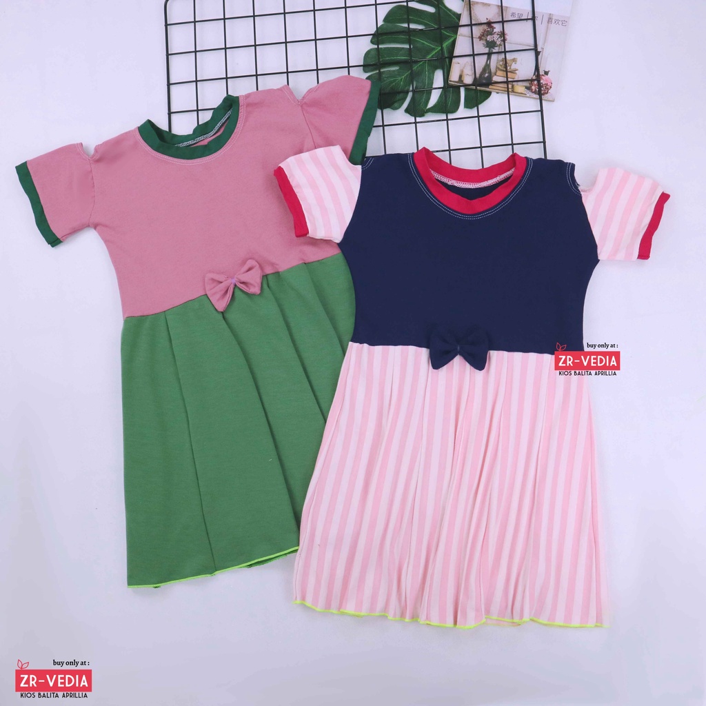 Dress Sabrina uk 6-7 tahun / Dres Anak Perempuan Import Baju Pesta Cewek Gaun Harian Kiosbaitaaprillia