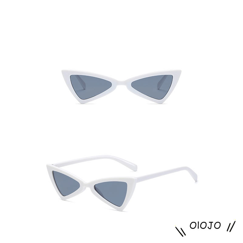 Hip-Hop Kecil Cat Eye Shades Cat-eye Triangle Sunglasses untuk Wanita Kacamata Fashion Kacamata dengan Gaya Retro