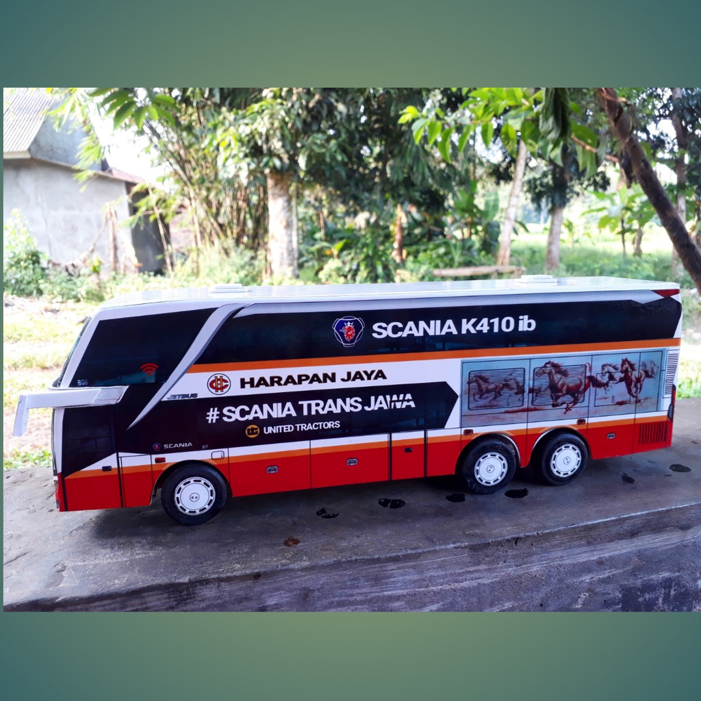 Miniatur bus Miniatur bis harapan jaya sdd mainan anak diecast
