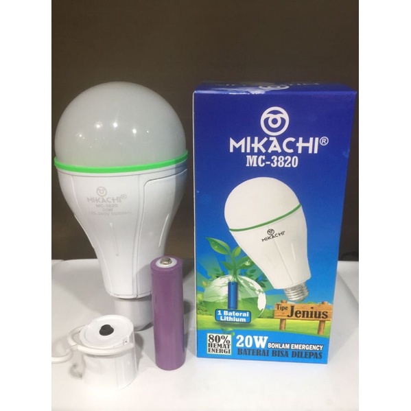 Bohlam lampu emergency LED 20 watt Mikachi