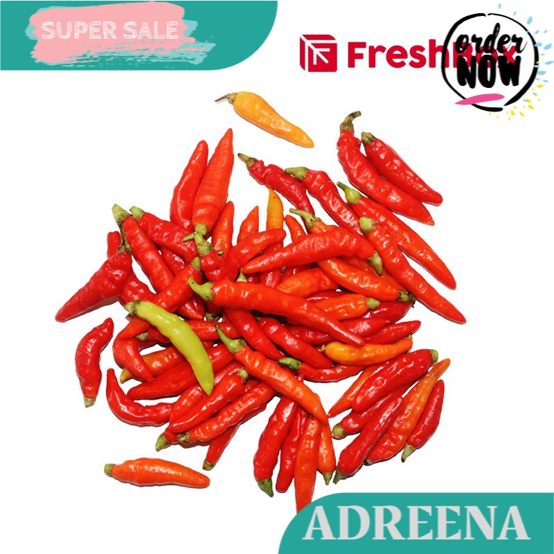 

Cabai Rawit Merah 250gr Adreena Freshbox