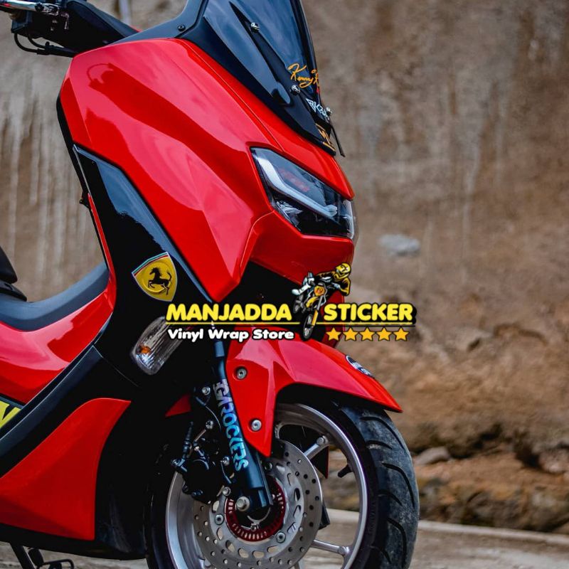 Stiker Skotlet Motor Warna Merah Super Glossy