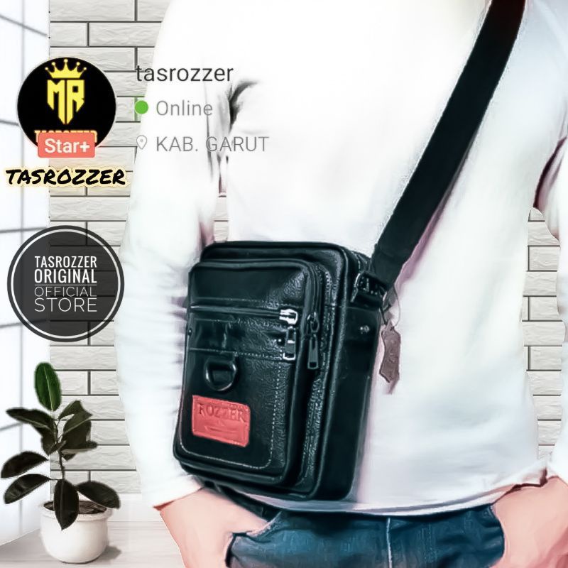 NEW - Tas kulit asli pria original 100% ROZZER tahan api