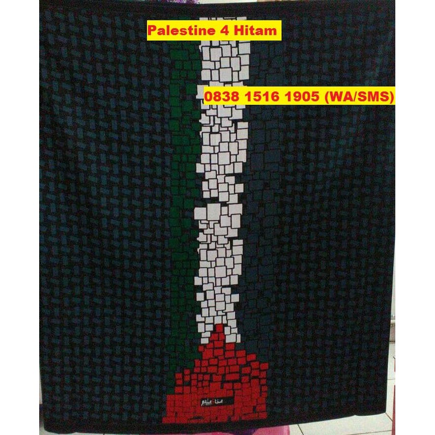 ORIGINAL  Sarung Rabbani Palestine 4 Hitam Terbaru Sarung Rabbani Palestina TERBAIK