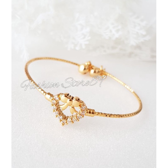 Gelang Bangle Fashion Pita Love Perhiasan lapis emas 18k Yaxiya Xuping Impor Bestquality